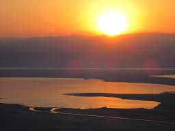 mar morto tramonto